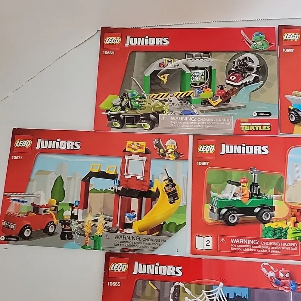 LEGO Junior TMNT 10669, 10667, 10665, 10671, 10685, 10683 Lego Manual Lot